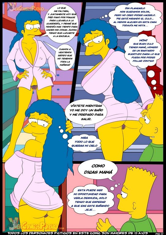 Viejos Tiempos Bart Se Calienta Con Marge Los Simpsons Xxx Porno Comics Marge Bart Sexo 12