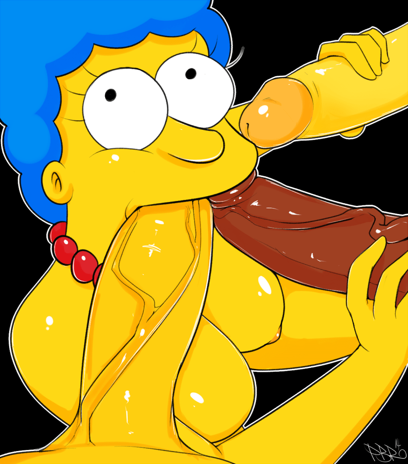 Marge haciendo oral a tres.