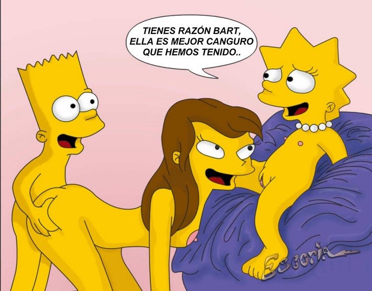 Laura Powers la cangurode BArt y Lisa,pero Bart no pierde el tiempo, le tie...