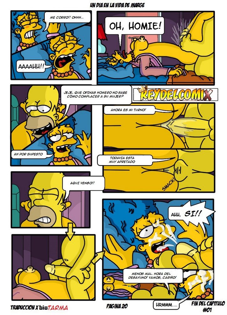 Una historieta porno donde podrás ver lo bien que se la pasa Marge Simpsons...